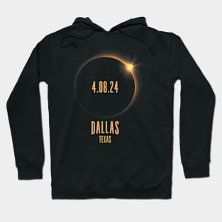 Total Solar Eclipse 2024 Dallas Texas Usa Hoodie